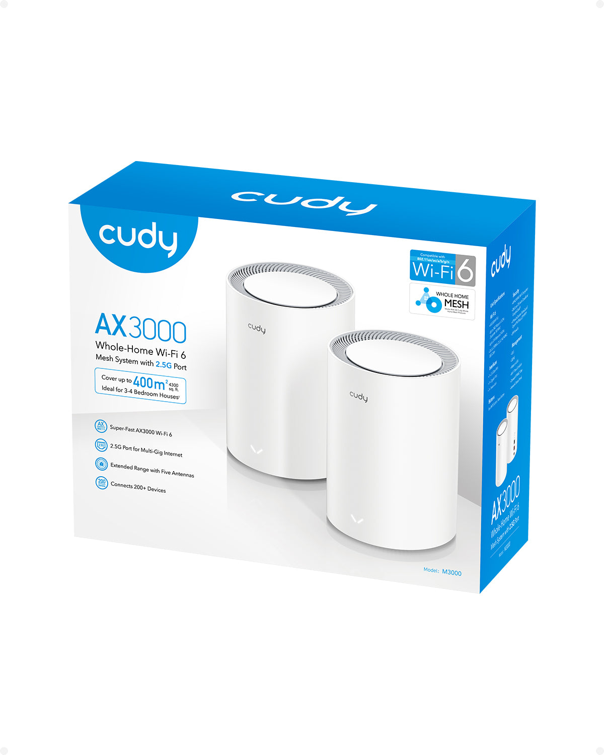 Cudy Wi-Fi 6 en malla (Mesh) AX3000 2.5G