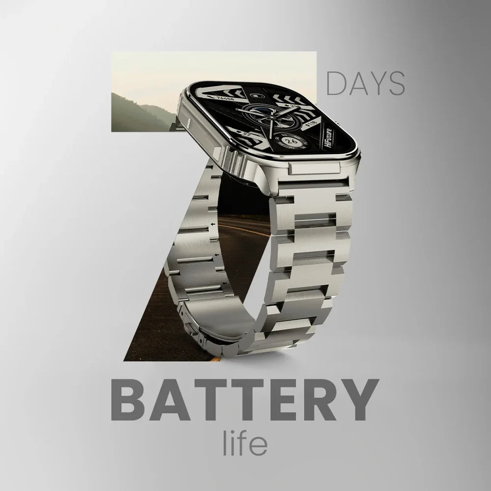 HiFuture Ultra3 PRO Smartwatch metálico con pantalla grande y Syntra™ AI